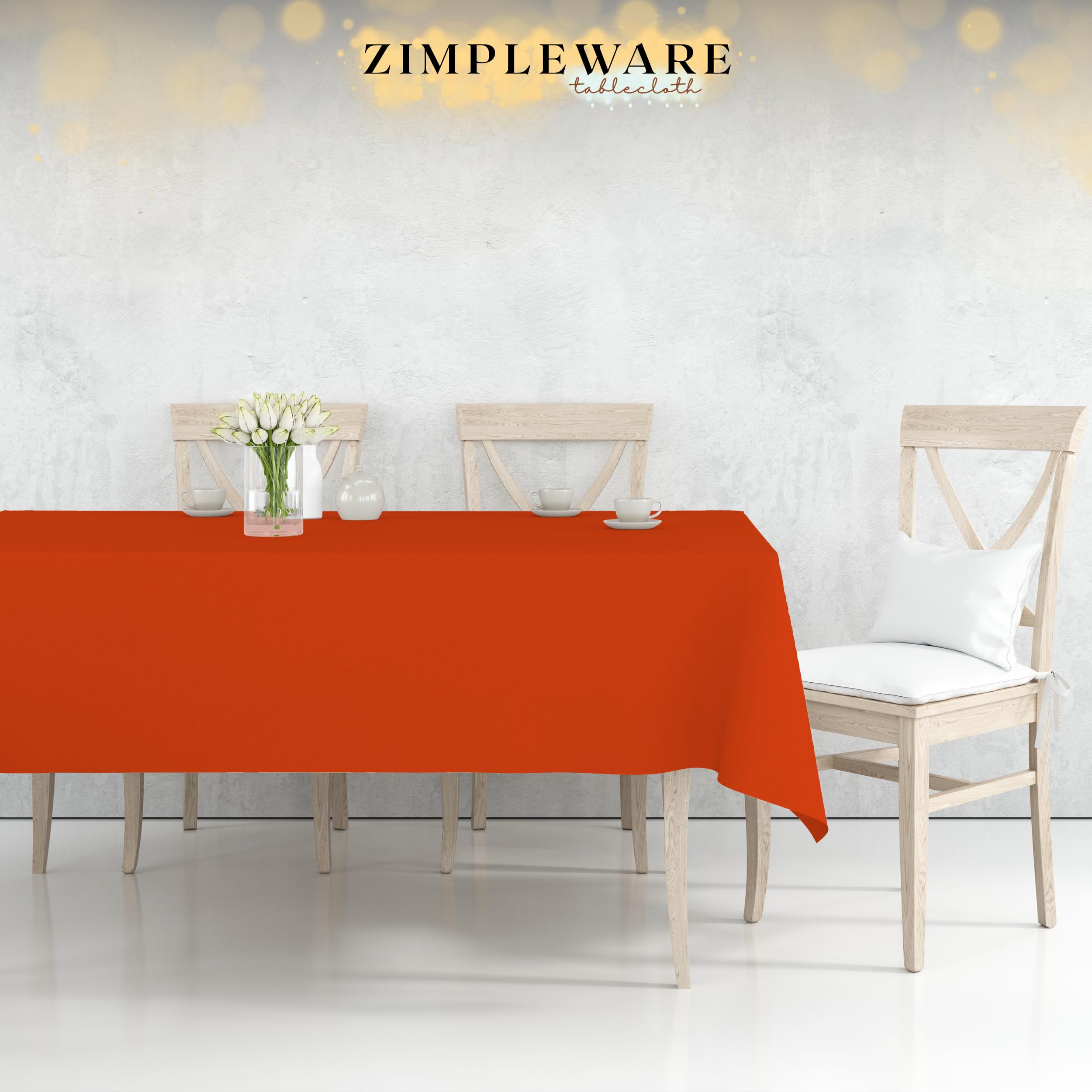 ZIMPLEWARE, tovaglia standard usa e getta, in plastica, 12 pezzi, 12 cm x 300 cm, colore: arancione