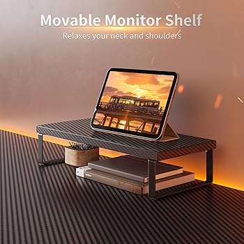 KOBIページ CubiCubi Versatile L-Shaped Desk with Monitor Stand and Storage