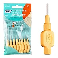 Vista 2 de Cepillo interdental TePe extra suave, cepillo dental super suave para limpieza de dientes, paquete de 8 unidades, 0,8 mm, espacios grandes, verde