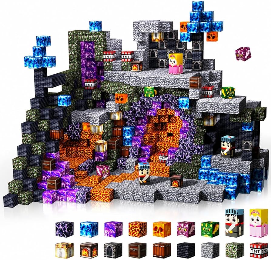 Amazon.com: GraceDuck Magnetic Blocks - 150 PCS Build Dark Castle