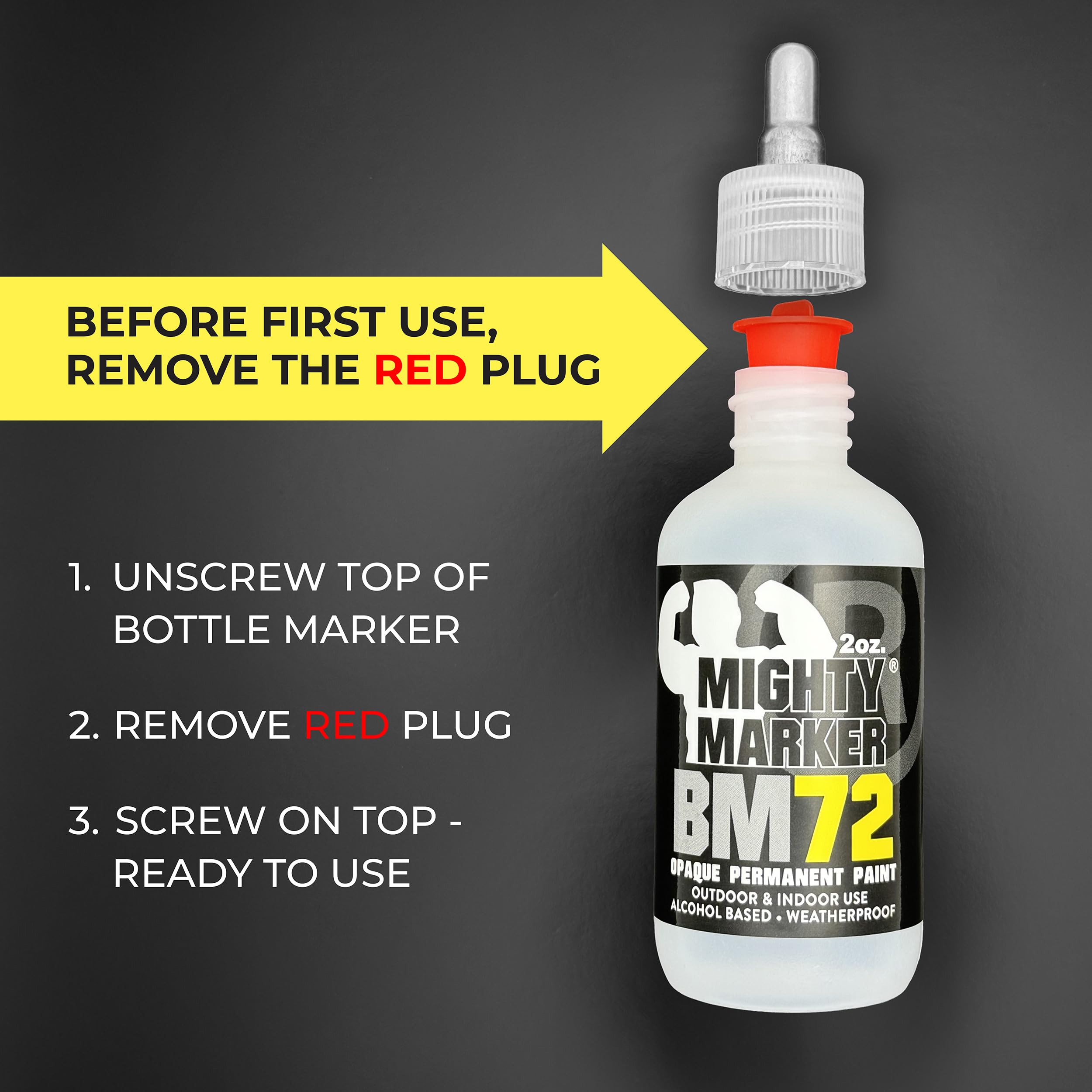 Amazon.com: Mighty Marker BM-72 Bottle Marker, 2oz (60ml) Alcohol