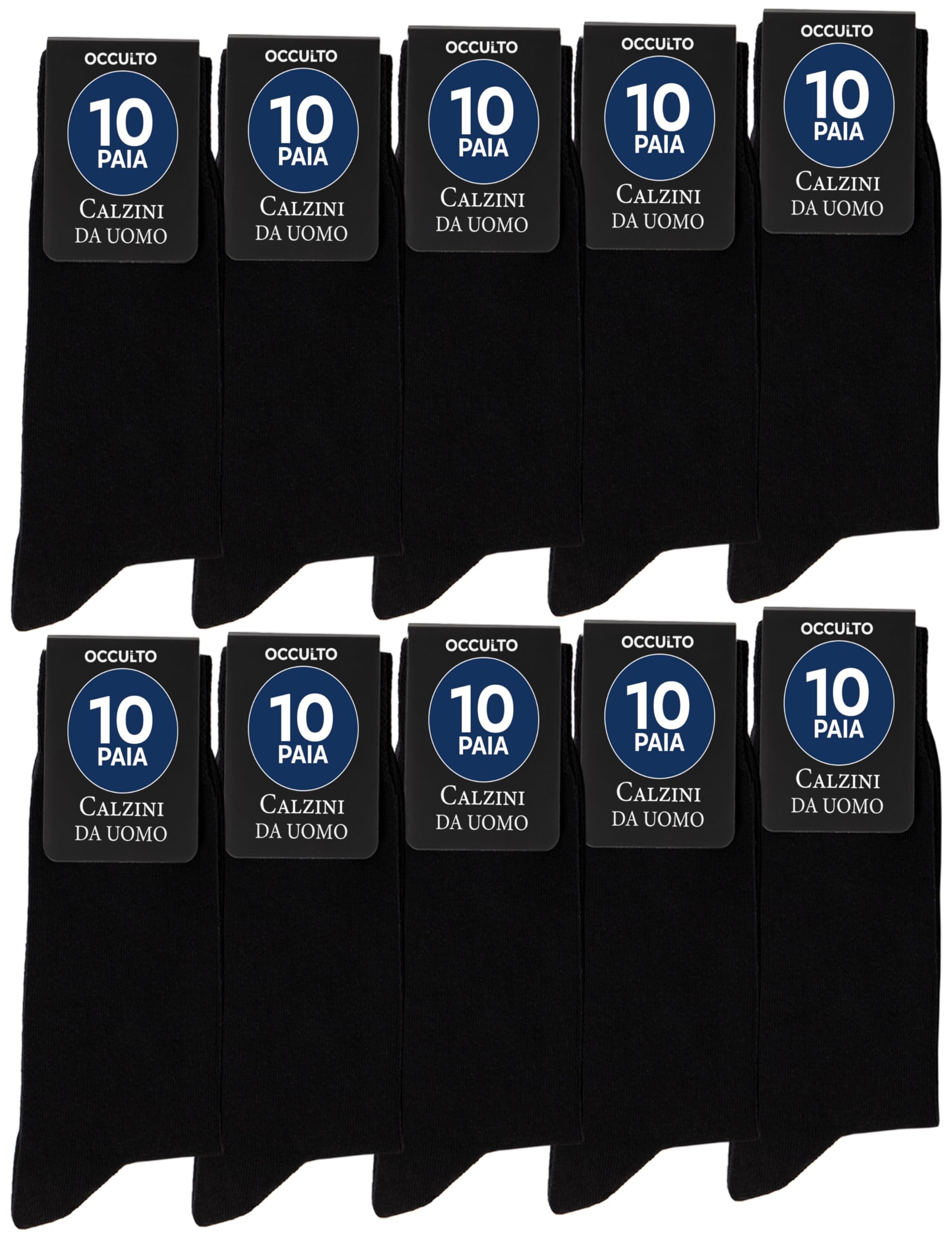 Occulto calze nero pacco da 10, pacco da 20, pacco da 30 (modello: Hermann), calzini nero