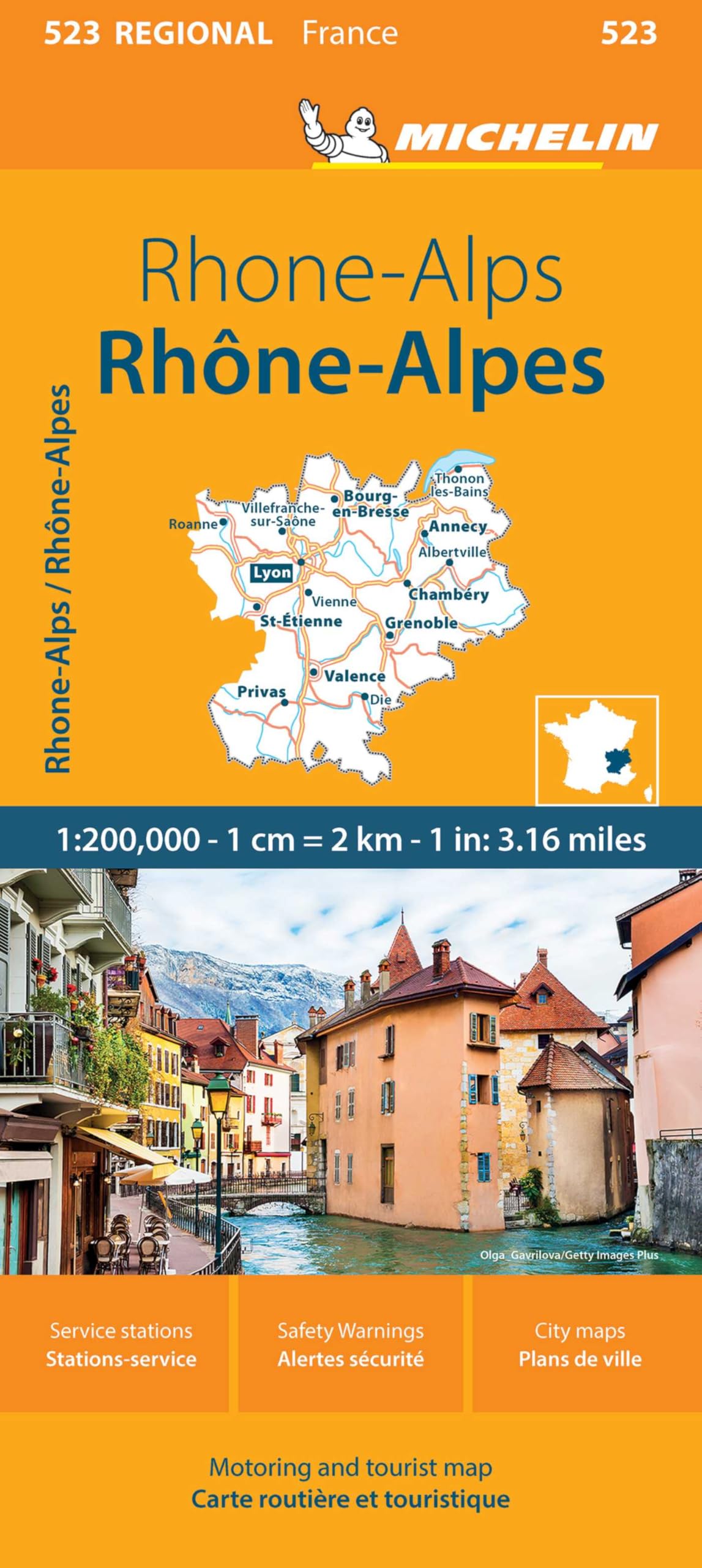 Rhone-Alps - Michelin Regional Map 523 (Michelin Maps, 523)