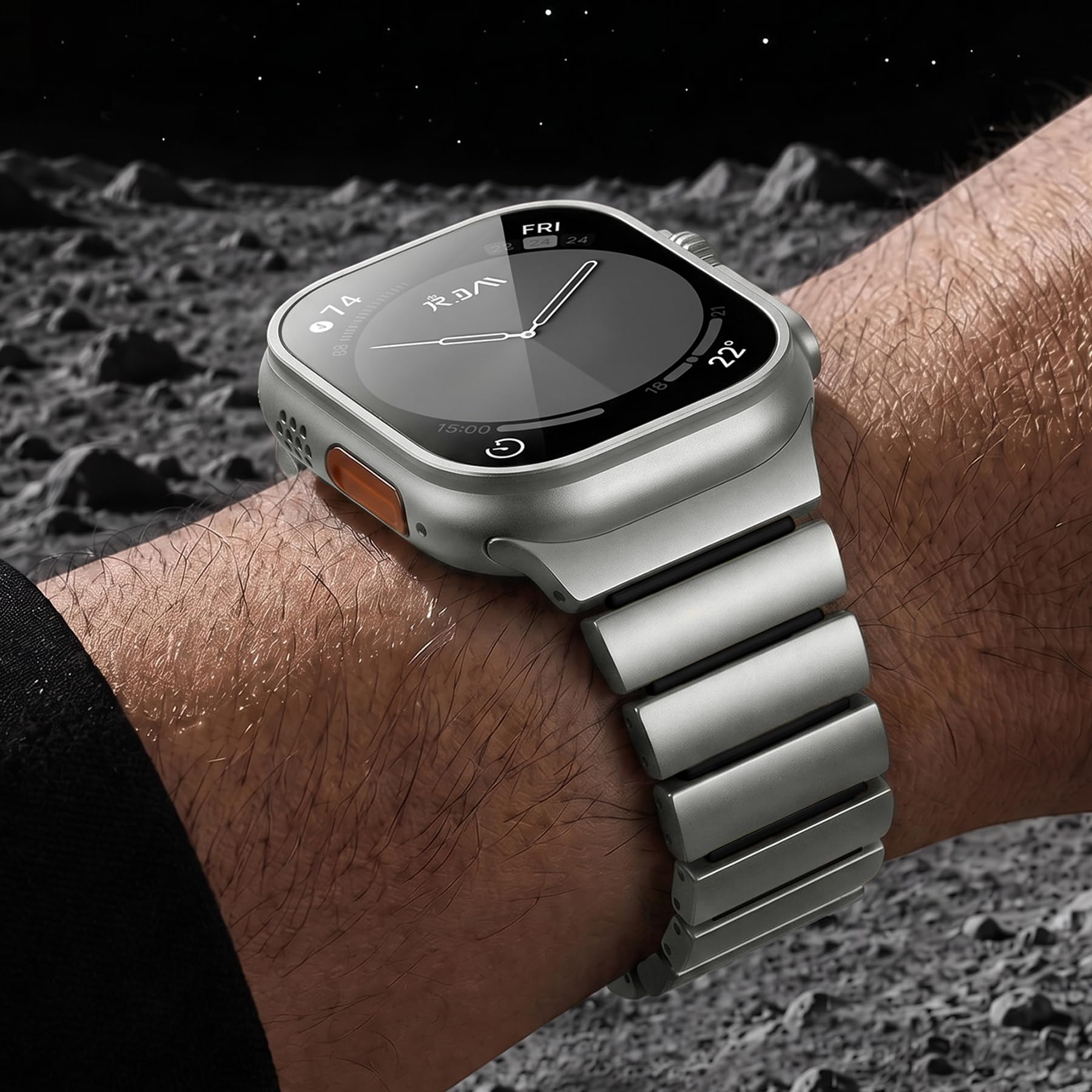 Bracelet magnétique en métal pour homme, compatible avec Apple