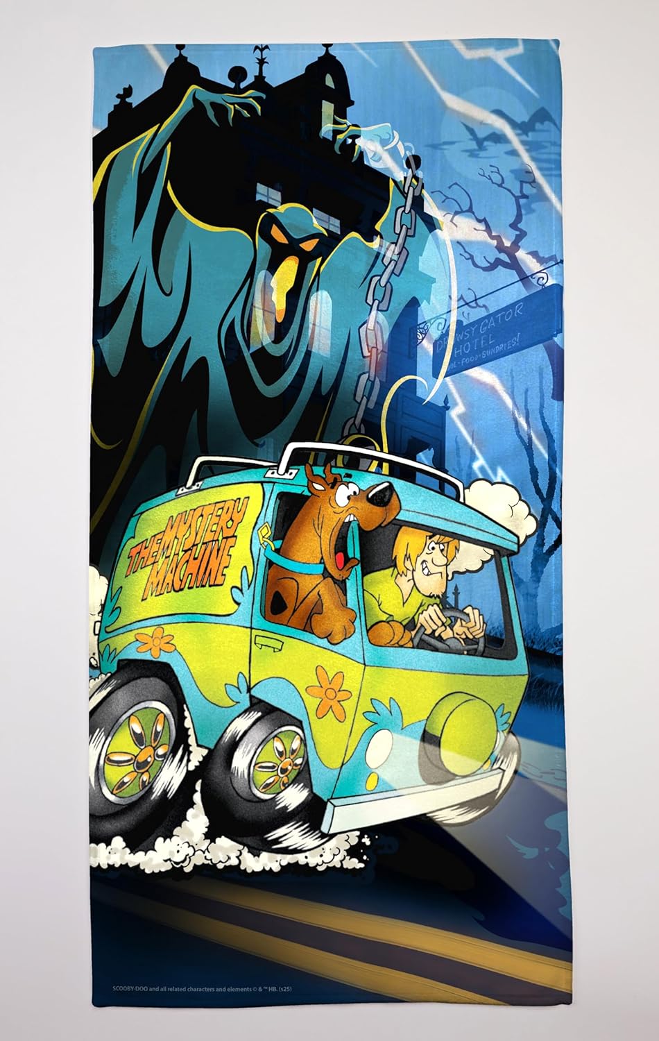 Scooby-Doo! Mystery Machine Beach Towel, Cartoon Character Design, Kids Bath Accessory (DriveAway)