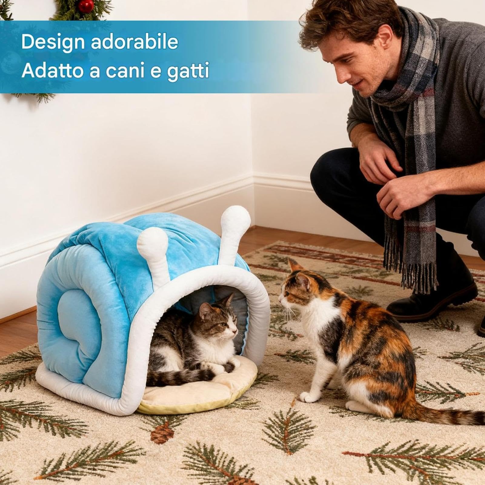 Generico Per Gatti Chiuso Tenda Calda Per Gattini Forniture Comode A Forma | per gatti coperto per viaggi invernali, auto, campeggio, scrivania, comodino, finestra, sedia, divano,