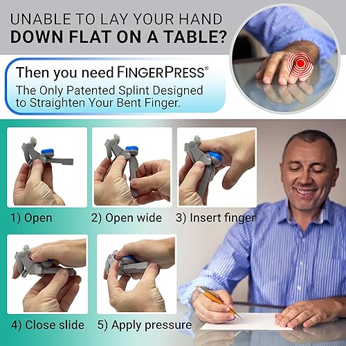 Miniatura 4 de Enderezadora de dedos  Ortesis de extensión PIPférula para dedos doblados, contracturas de flexión PIP  Dispositivo de estiramiento de