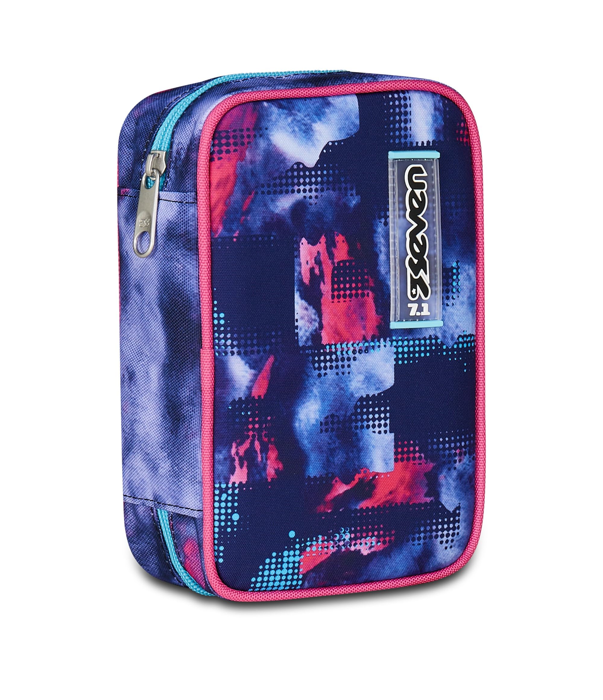 Seven Astuccio Scuola Speed Case SHADY DYE GIRL, Viola, Portapenne Mono Scomparto con Plance Amovibili, Completo Di Penne, Matite, Colori, Accessori Zaino, Scuola Elementare, Bambina