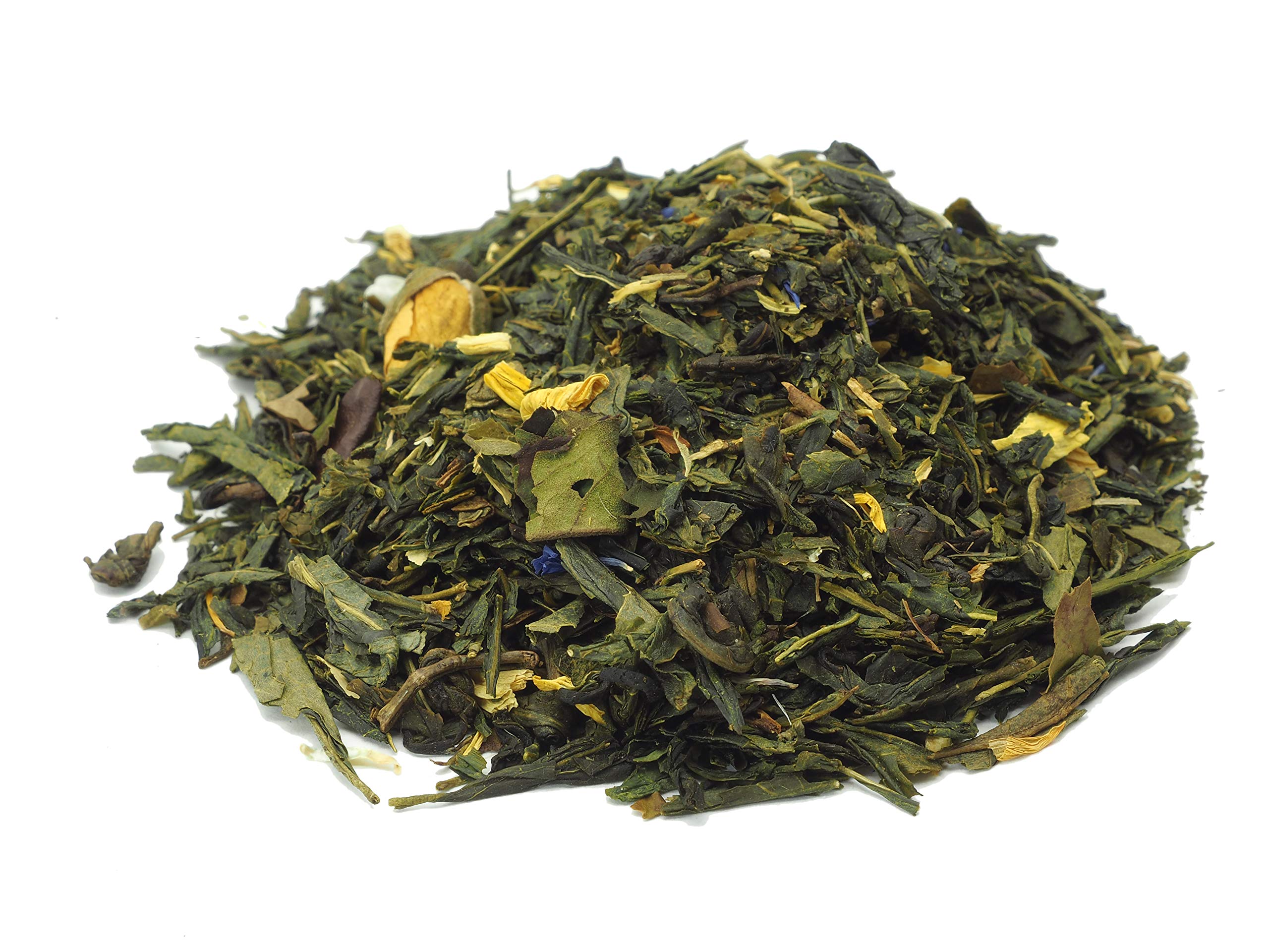 Grüntee Rose des Orients aus China mit Mango-Geschmack, mittelkräftig, fruchtig, lieblich, rosenduftig, frisch abgefüllt