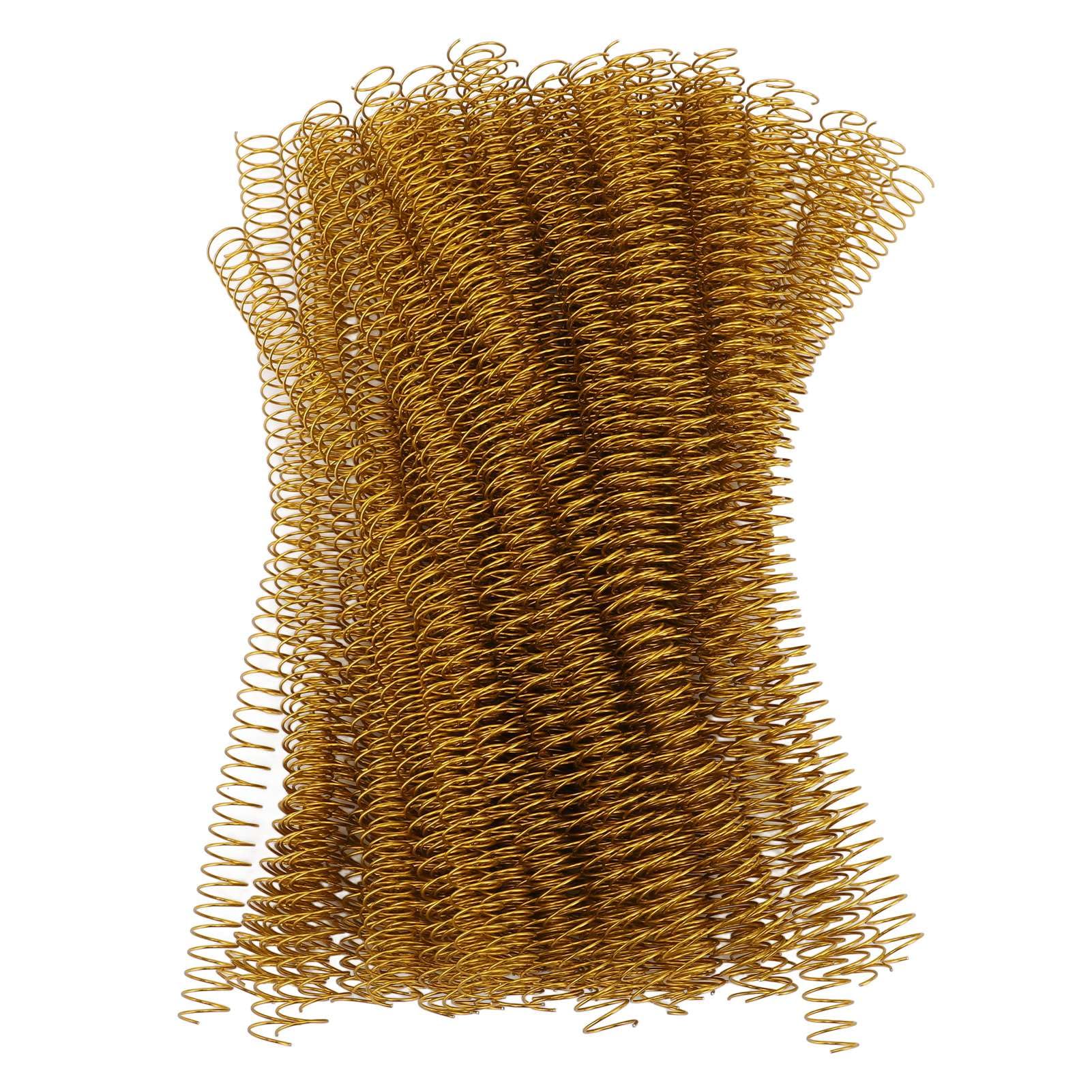 Cocoarm Bobine per Rilegatura a Spirale da 100 Pezzi, Ferro con Rapporto 4:1, capacità di 115 Fogli per Carta A4 e Rilegatura di Documenti (GOLD)