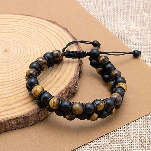 Miniatura 4 de JoycuFF Triple Protection Bracele for Men Bead Bracelets for Men Boyfriend Husband Brother Son Triple Protection Bracele for Men Bead Bracelets