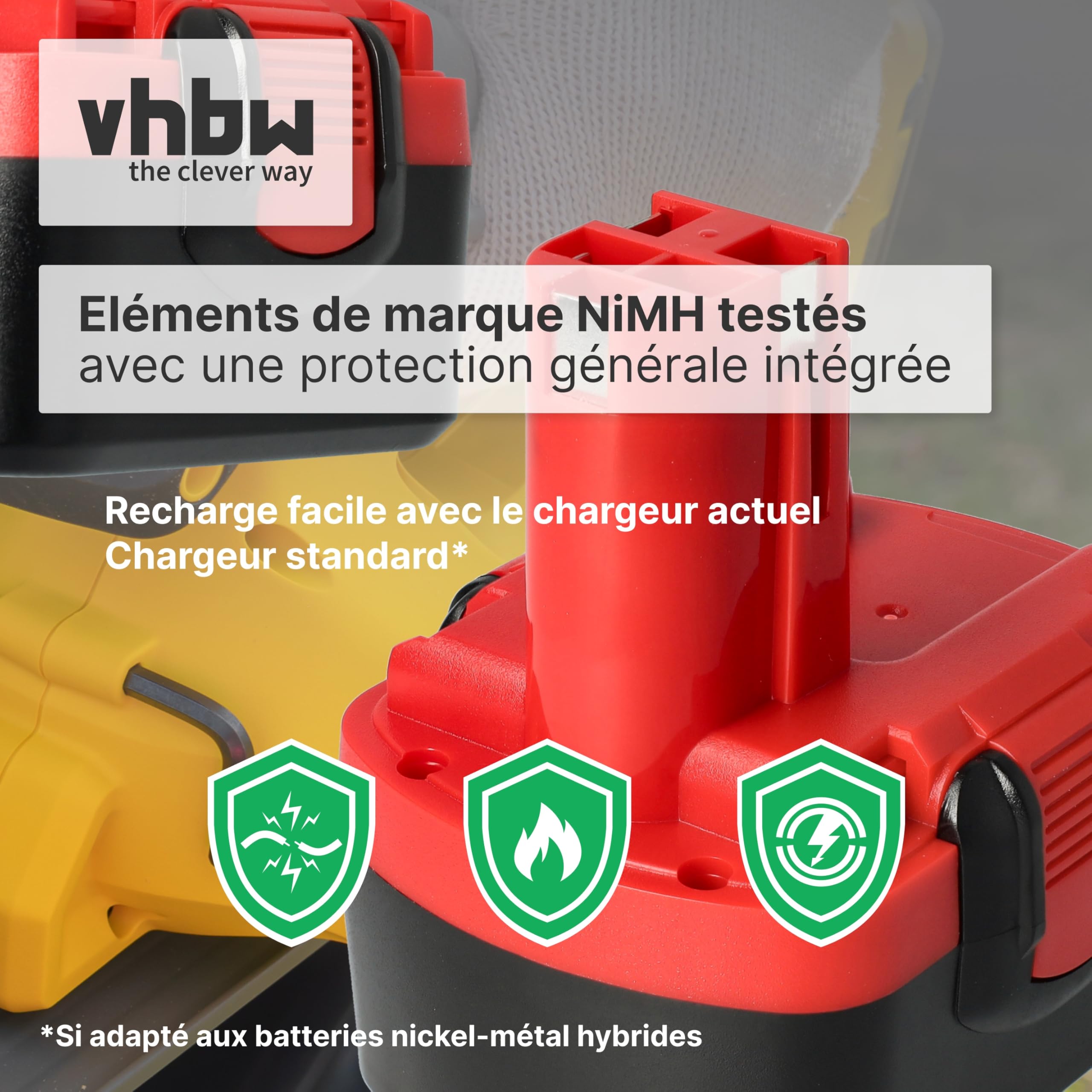 vhbw 1x Batterie Remplacement pour Bosch 2 607 335 711