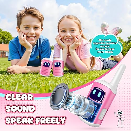 Miniatura 11 de Juguetes para niños de 3 a 8 años: comedyfun Mini Robots Walkies Talkies Paquete de 2 regalos de Navidad y cumpleaños para niños de 3, 4, 5, 6, 7, 8