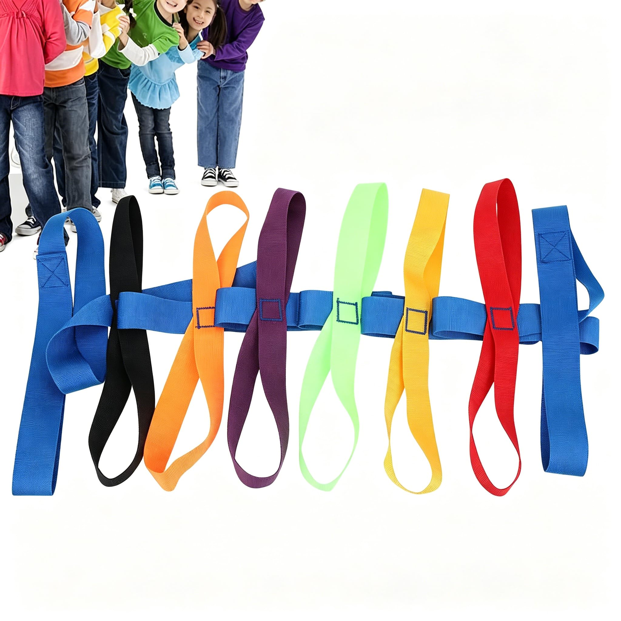 Gadpiparty Corde de marche de sécurité pour enfants avec 16 poignées, corde de marche réglable en plein air, corde de sécurité pour garderie, jardin d'enfants