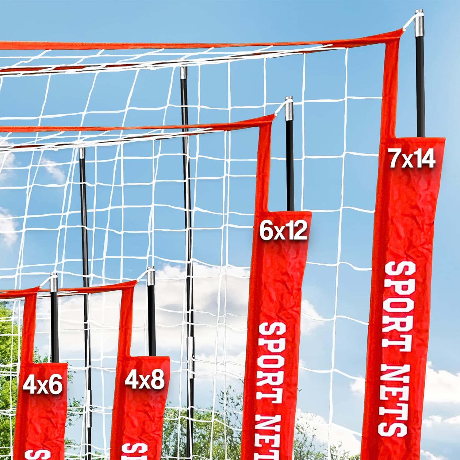 Sport Nets Portable Soccer Goal - Bow Frame Soccer Net with Carry Bag - Available is 4 Sizes : Sports & Outdoors