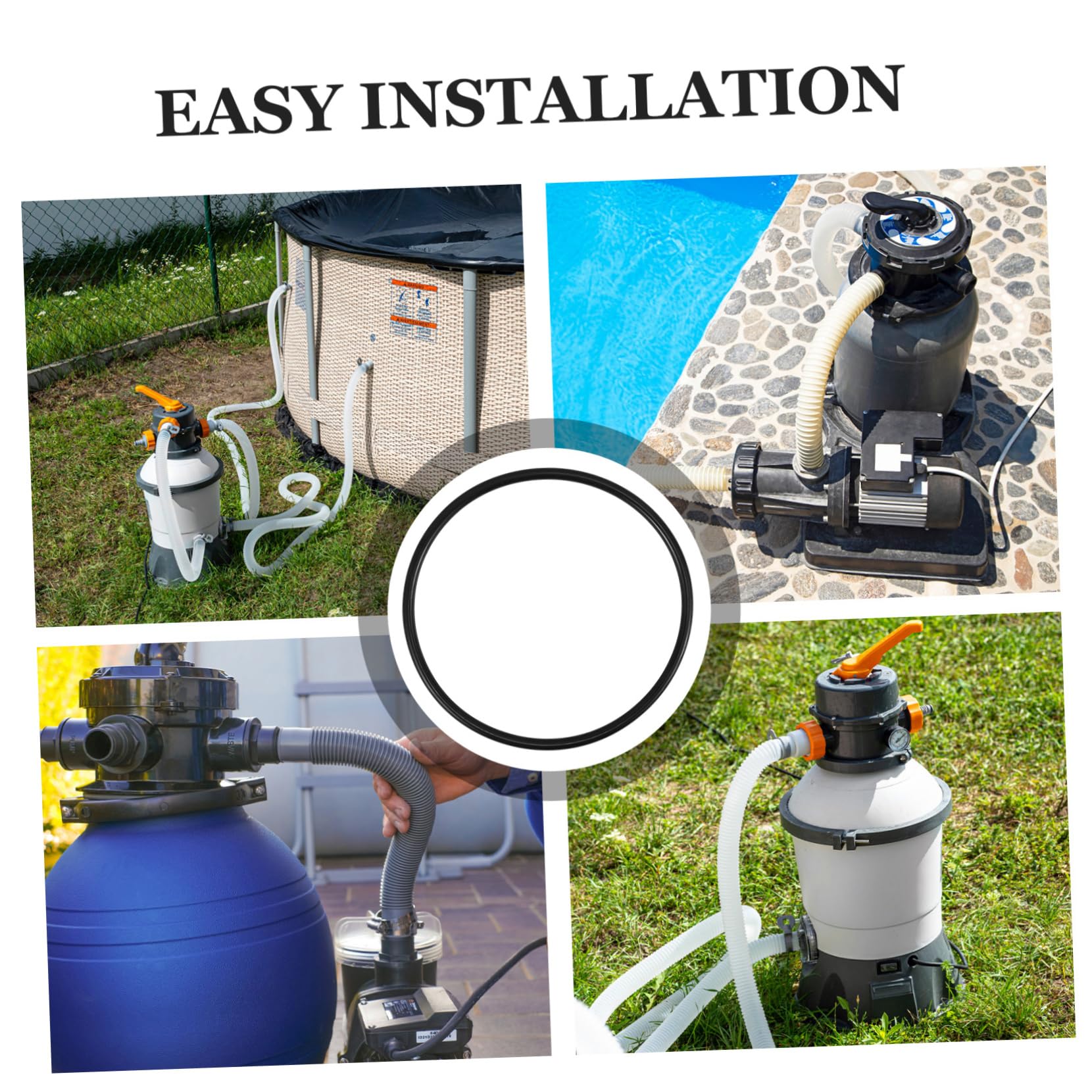 5 Set Guarnizioni Ricambio Per Filtri Piscina Da Gomma Adattabilità E Durata Per Massimizzare Efficienza Del Della Pompa 2 Pezzi * 5