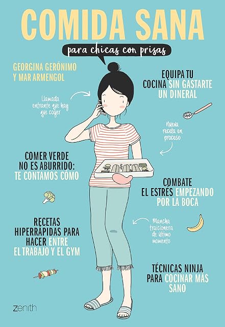 Portada de Comida sana para chicas con prisas