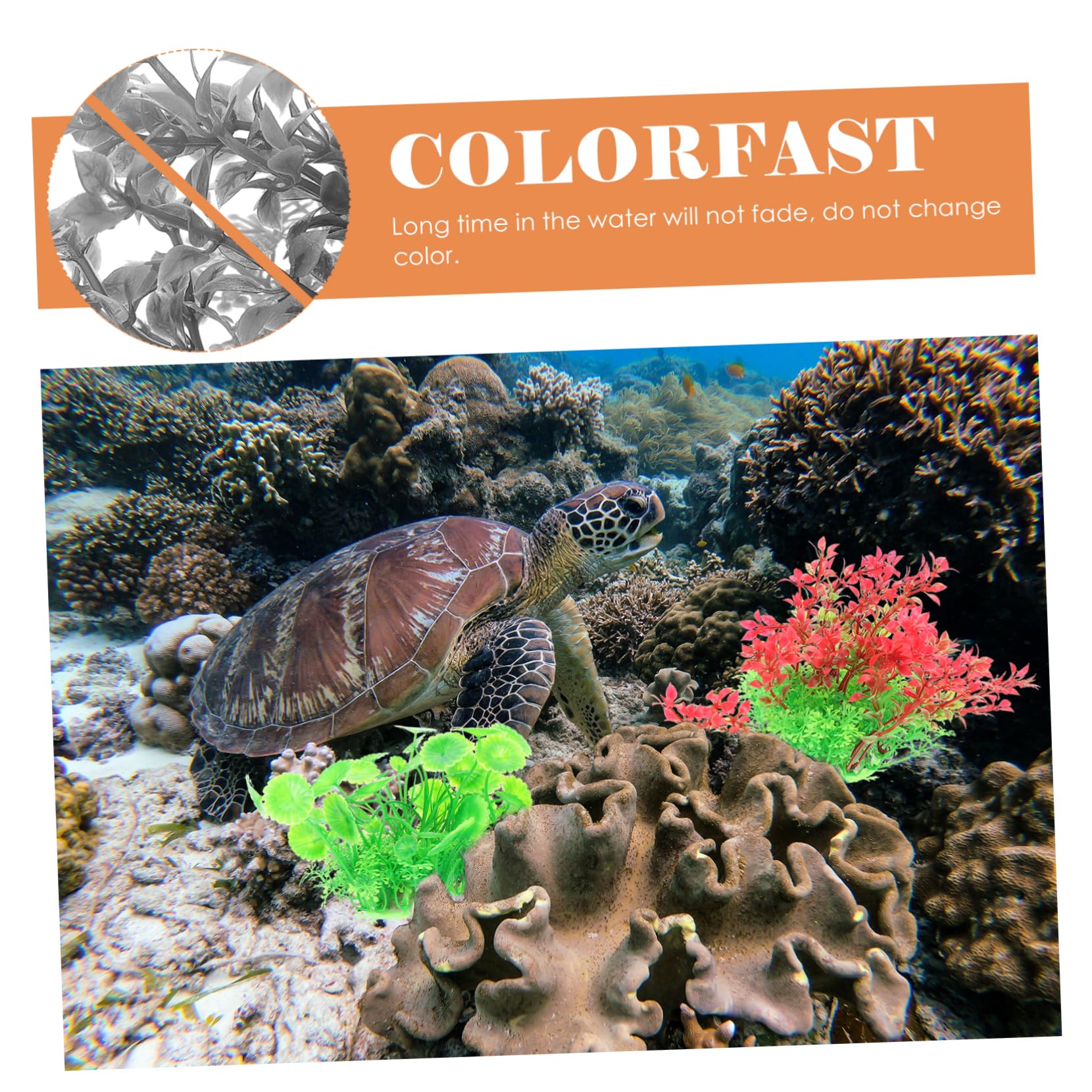 Toddmomy 2ensembles Set De Plantes Aquatiques Artificielles pour Aquarium Décorations De Réservoir De Poissons Faux Plantes De Rocaille Naturelle Et Végétation