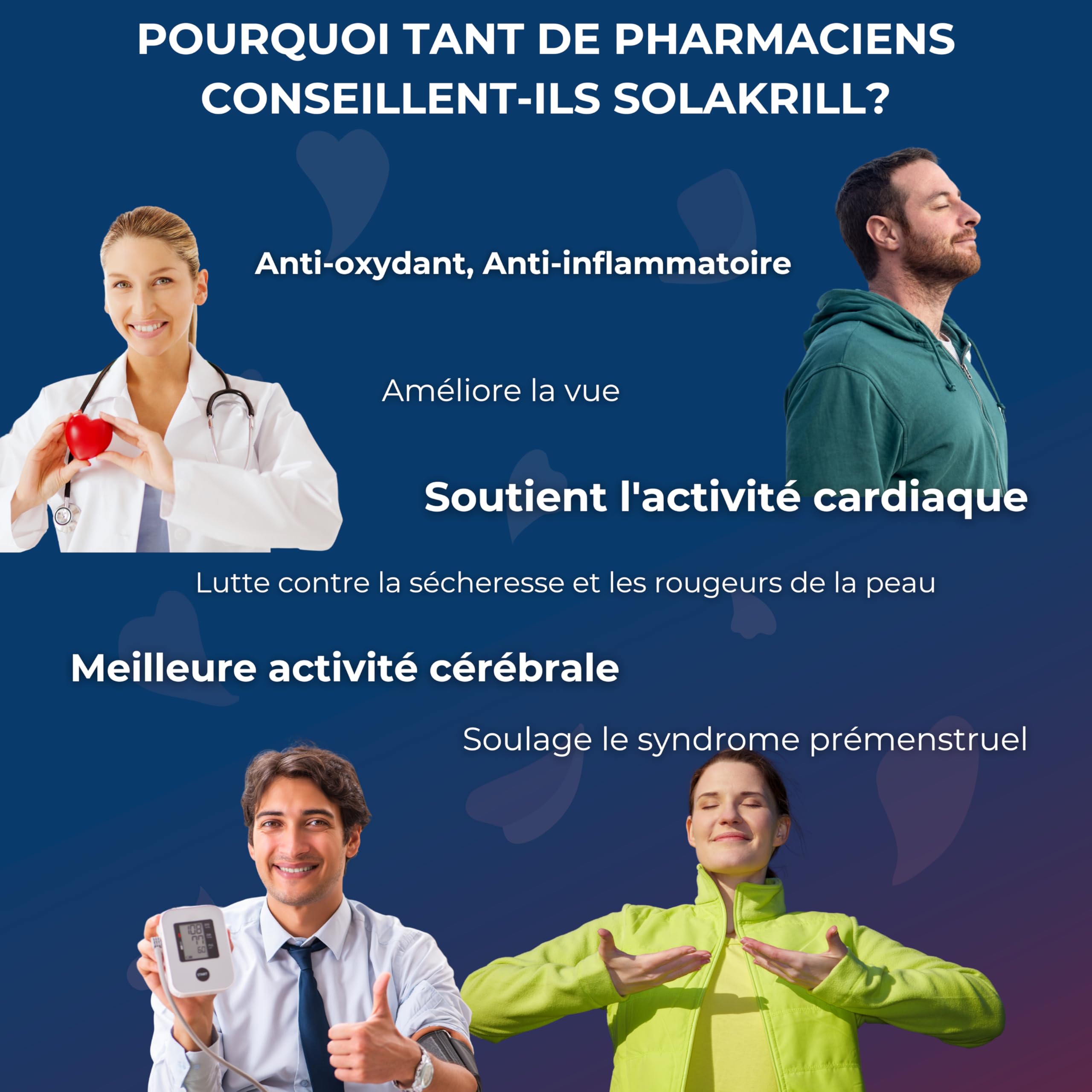 OMEGA-3 100% Huile de KRILL pure - Plus efficace que l’Huile de Poissons - 60 Capsules Licaps Sans Odeur SOLAKRILL- EPA DHA Astaxanthine Choline Vitamine A B – Fabriquée en France -Laboratoires SOLAGE