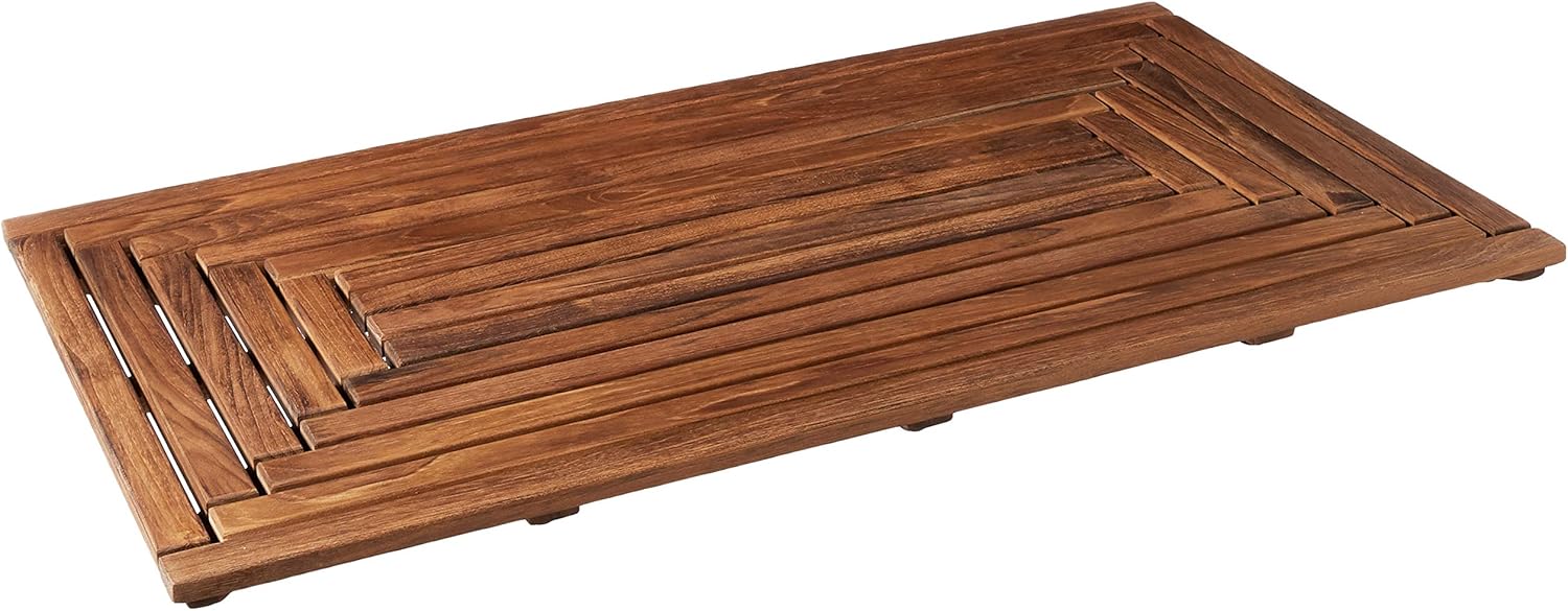 Amazon.com: Bare Decor Giza Shower, Spa, Door Mat in Solid Teak Wood ...
