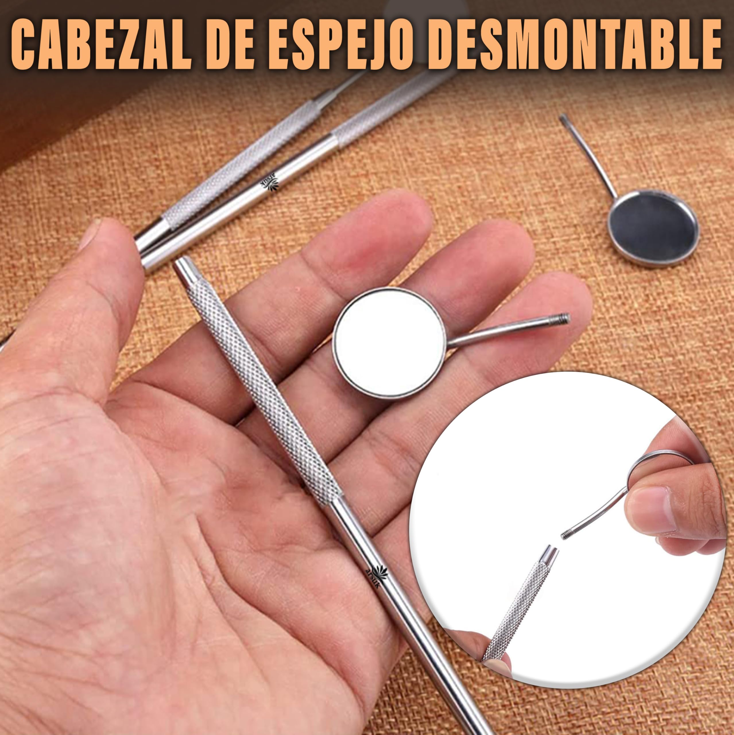 Espejo Dental con Mango Instrumentos dentales ARSUK