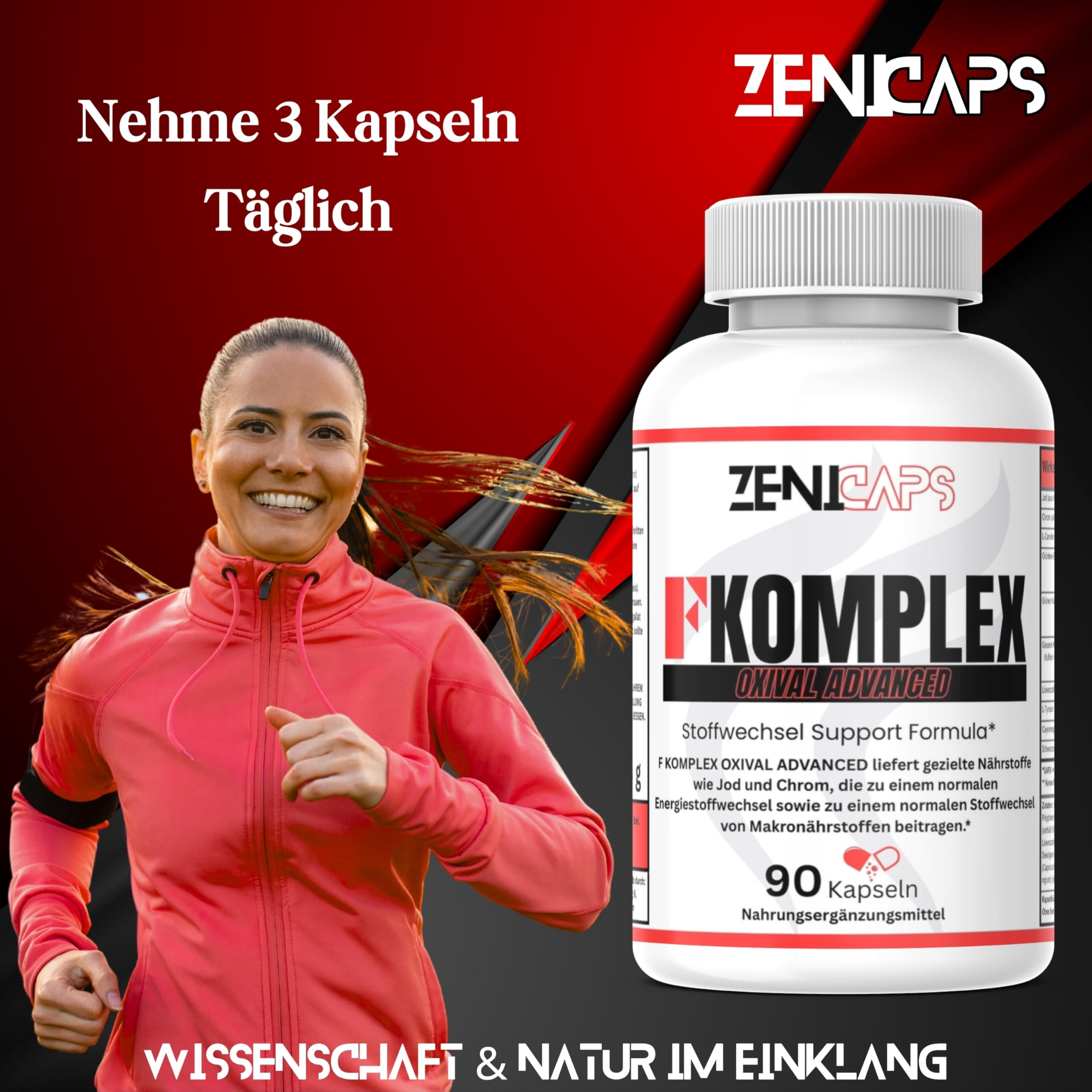 F KOMPLEX OXIVAL ADVANCED Original Kapseln Stoffwechsel FKomplex Support Complex F-Komplex Formula* | Einfache Anwendung | 90 Kapseln (90 Kapseln)