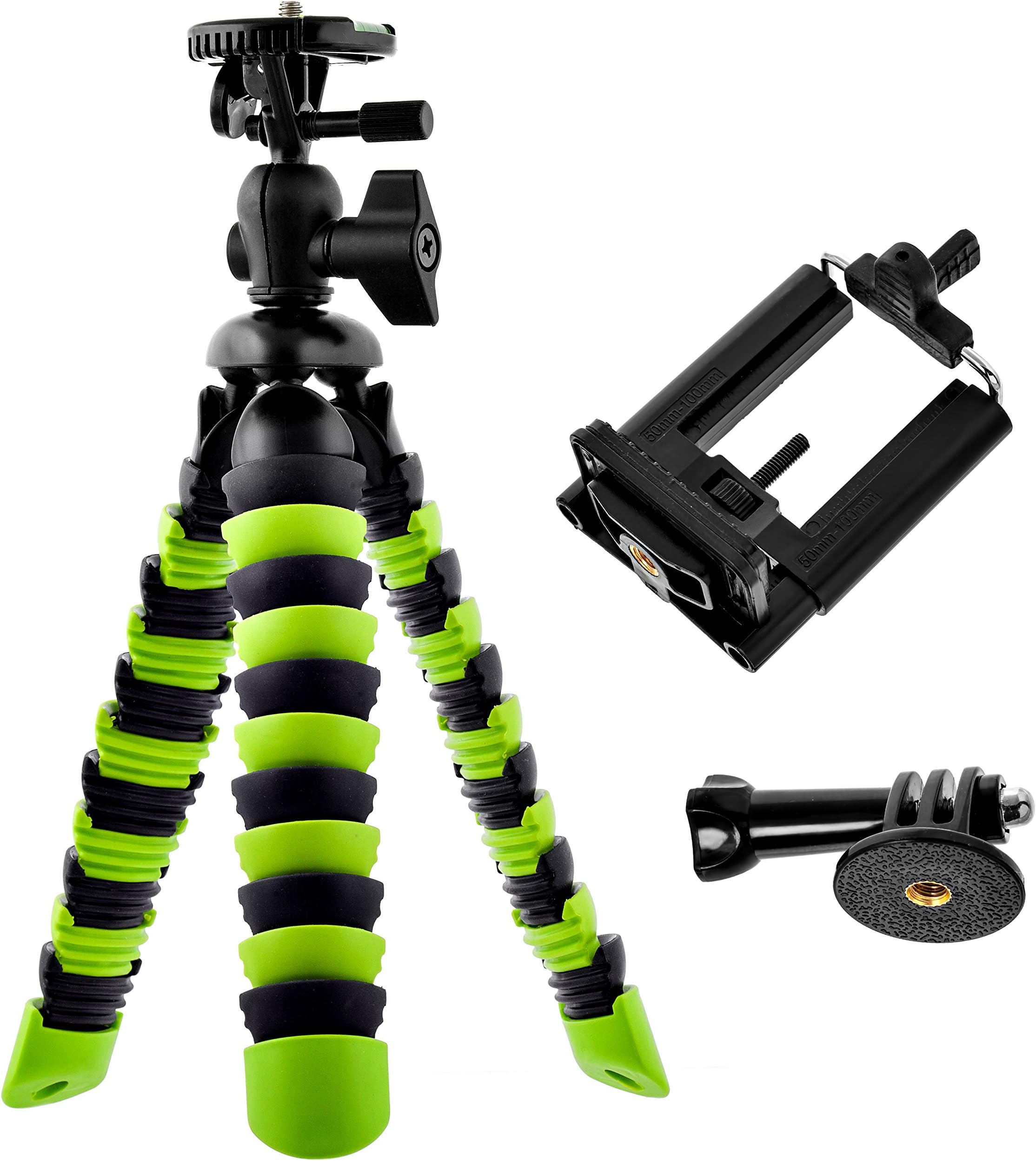 Flexible Tripod with iPhone and Smartphone Holder - A Light Camera Stand for DSLR, SLR - Free Gopro Mount