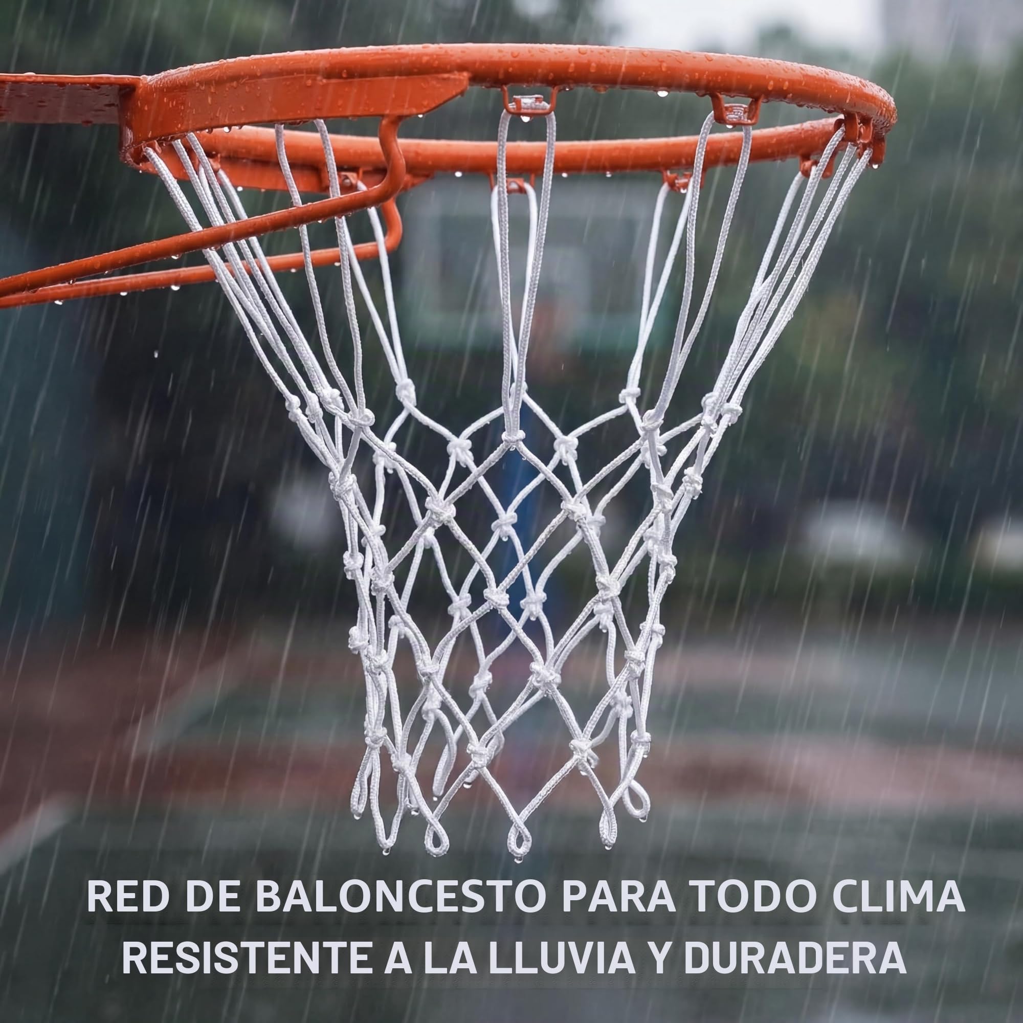 Red de baloncesto de repuesto para todo clima, 12 bucles, estándar interior exterior