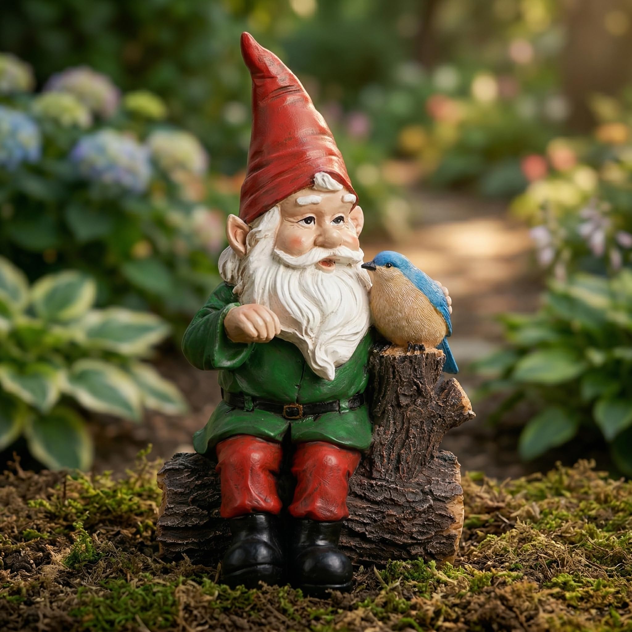 Garden Gnome Statue Decoration Outdoor Statue Red