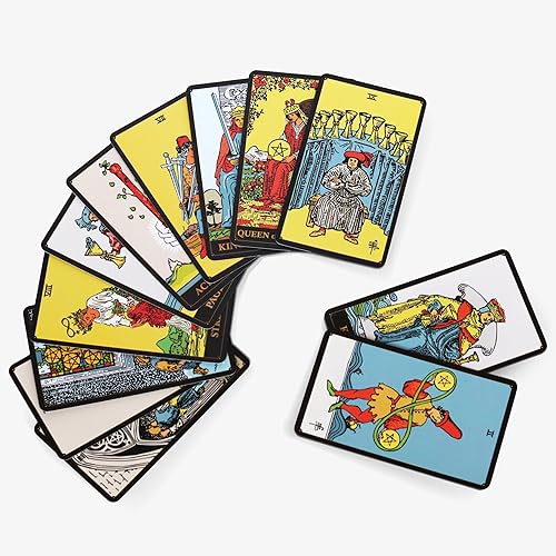 Miniatura 6 de Wyspell Baraja de tarot clásica, cartas de tarot originales con libro guía para principiantes, tarjetas para principiantes con guía de significados