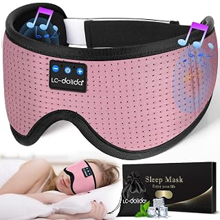 LC-dolida Sleep Mask with Bluetooth Headphones, Sleep Headphones Bluetooth Sleep Mask 3D Sleeping Headphones for Side Sleepers Best Gift and Travel Essential - Amazon product rated Grade A