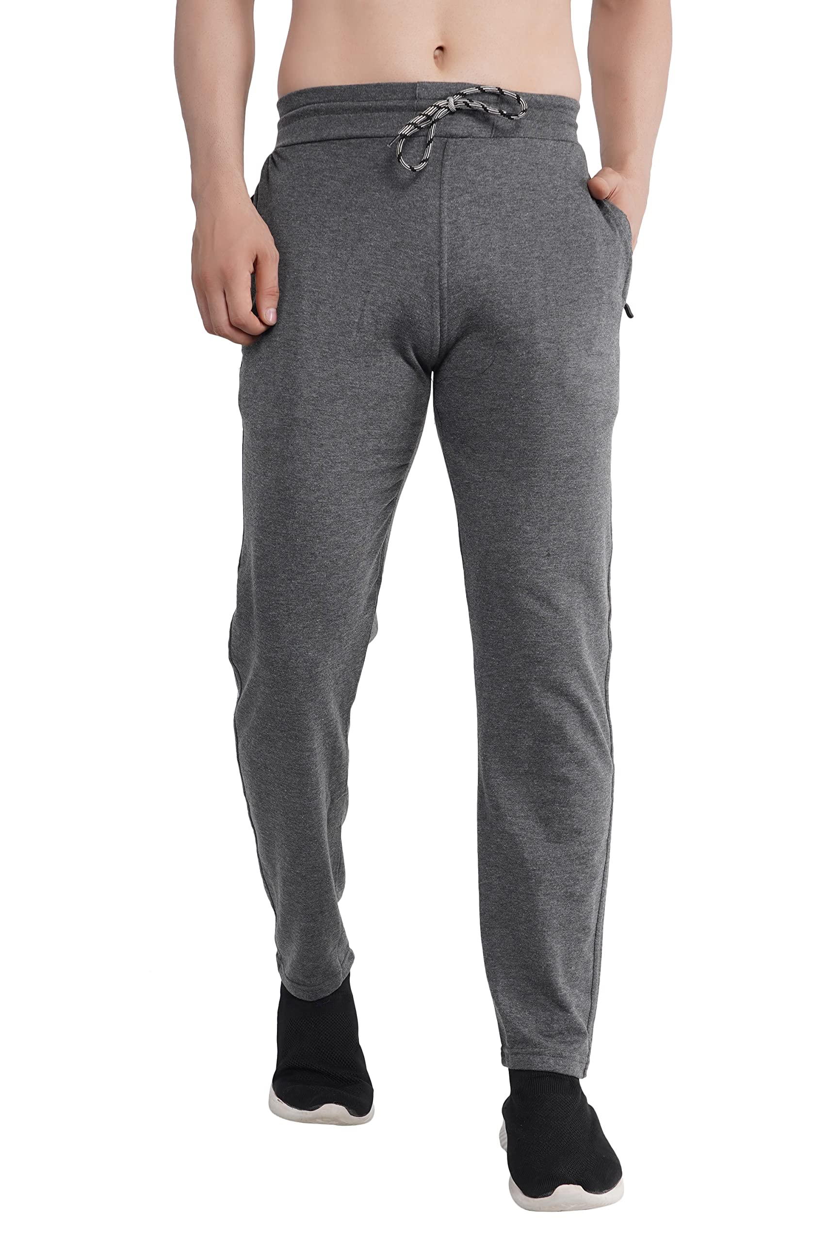 REN STARMen's Regular Fit Track Pants (Size - Large, Dark Grey)