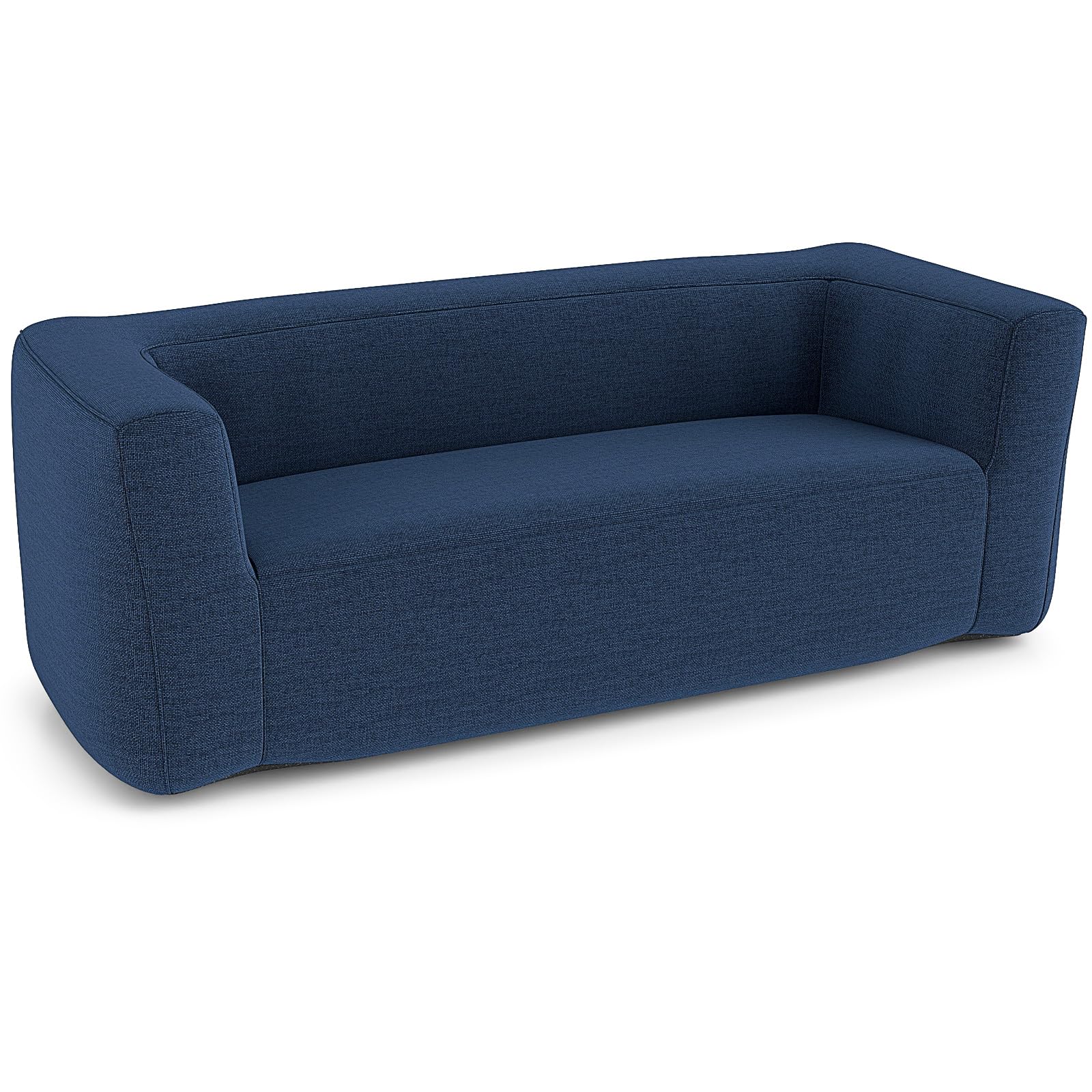 COSTWAY Double Inflatable Sofa, 2-Person Blow Up Couch with Detachable Cover, Wide Armrests & Spacious Seat, Portable Air Sofa Chair Floor Reading Gaming Lounge Seat for Living Room Bedroom (Blue)