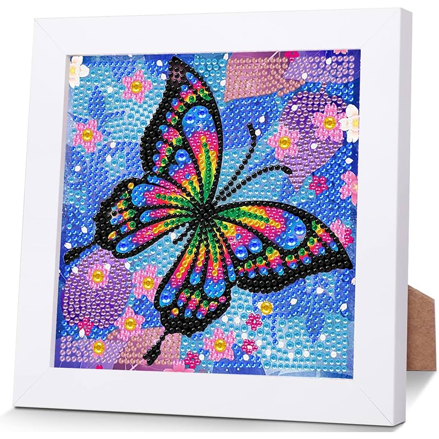 Giahism Butterfly Diamond Painting Kit for Kids (15x15cm