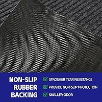 Vista 3 de Alfombra antideslizante de 3 x 10 pies, alfombra de pasillo para interiores y exteriores, alfombra con respaldo de goma, tapete comercial de pelo