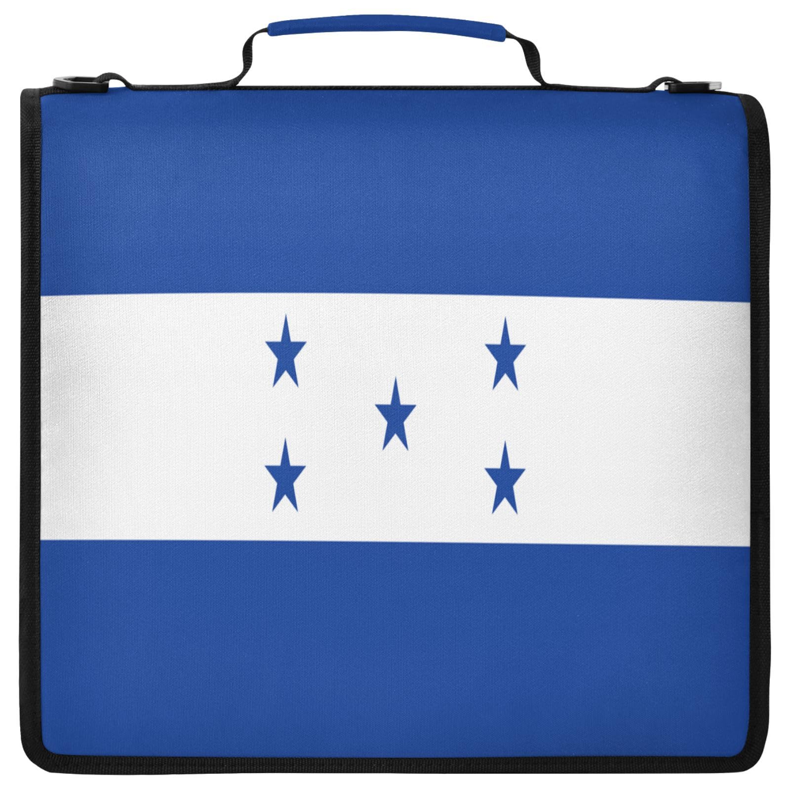 Bolsa de carpeta de 3 anillos con cremallera resistente al agua, organizador de portafolios impreso completo con anillos de 2 pulgadas, se adapta a laptop de 14 pulgadas para la escuela y la oficina