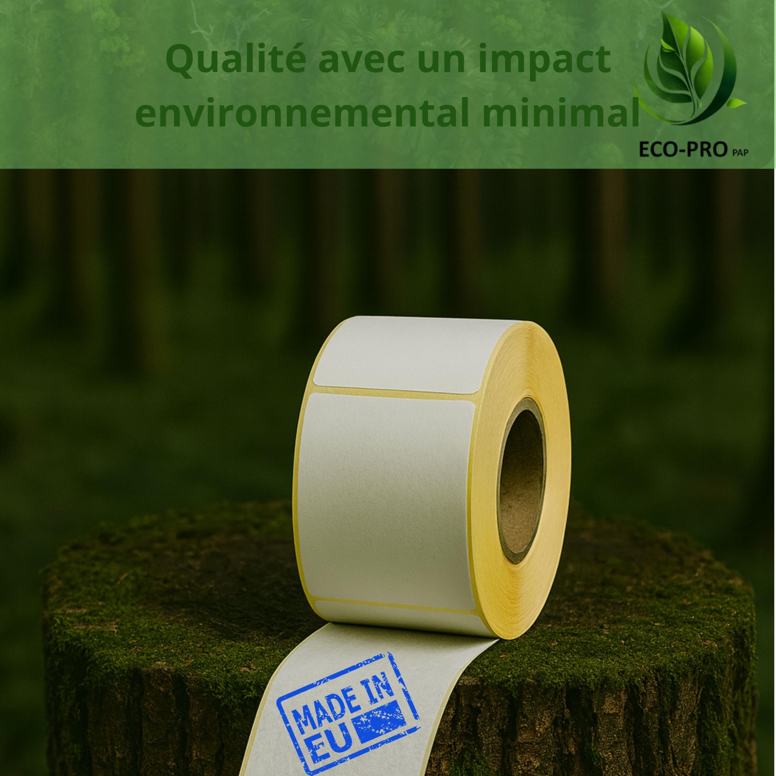 Étiquettes thermiques 58 x 43 mm, 800 pièces par rouleau, papier thermique sans BPA, rouleau d'étiquettes pour imprimante thermique - logistique et entrepôt, Lot de 6