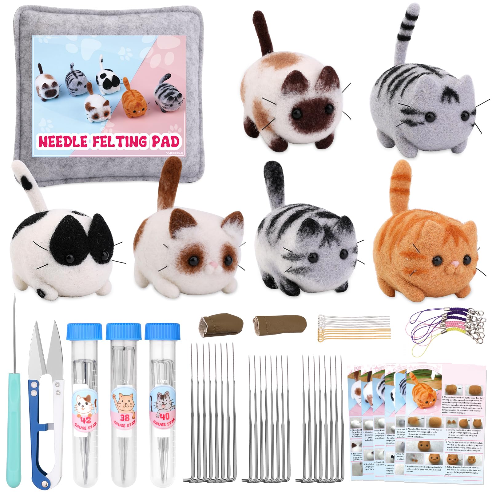 UOOU Felting Kit, Needle Felting Kits for Beginners Adult, Wool Felting Kit
