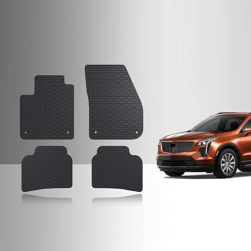 TOUGHPRO Juego de alfombrillas (primera fila + 2 fila) para Cadillac XT4 resistente para todo tipo de clima (fabricado en Estados Unidos), goma