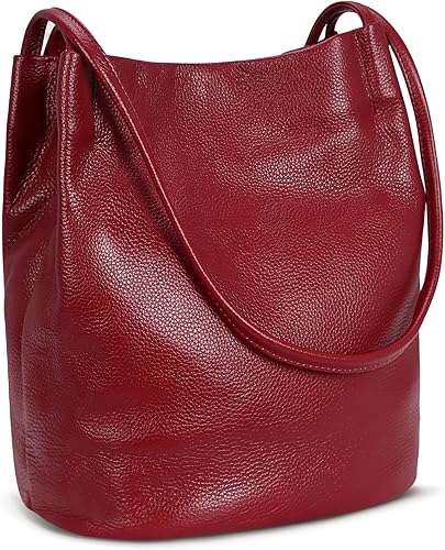 Iswee - Bolso de piel para mujer y dama bolsa de hombro y de mano a la moda