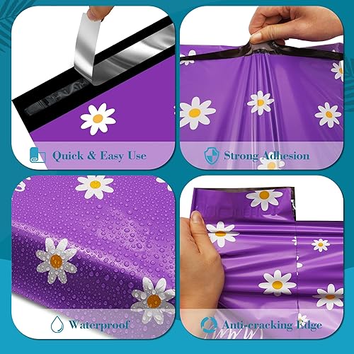 Miniatura 3 de JinRuiKJ Sobres de polietileno con asa de agradecimiento de 10 x 13 pulgadas, 25 unidades, bolsas de envío fáciles de transportar para ropa, sobres