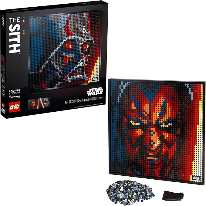 LEGO Art Star Wars The Sith 31200 Creative Sith Lord Building Kit; an Elegant Piece for Adults who Love Mindful Art Projects or The Dark Lords of The Sith (3,395 Pieces)