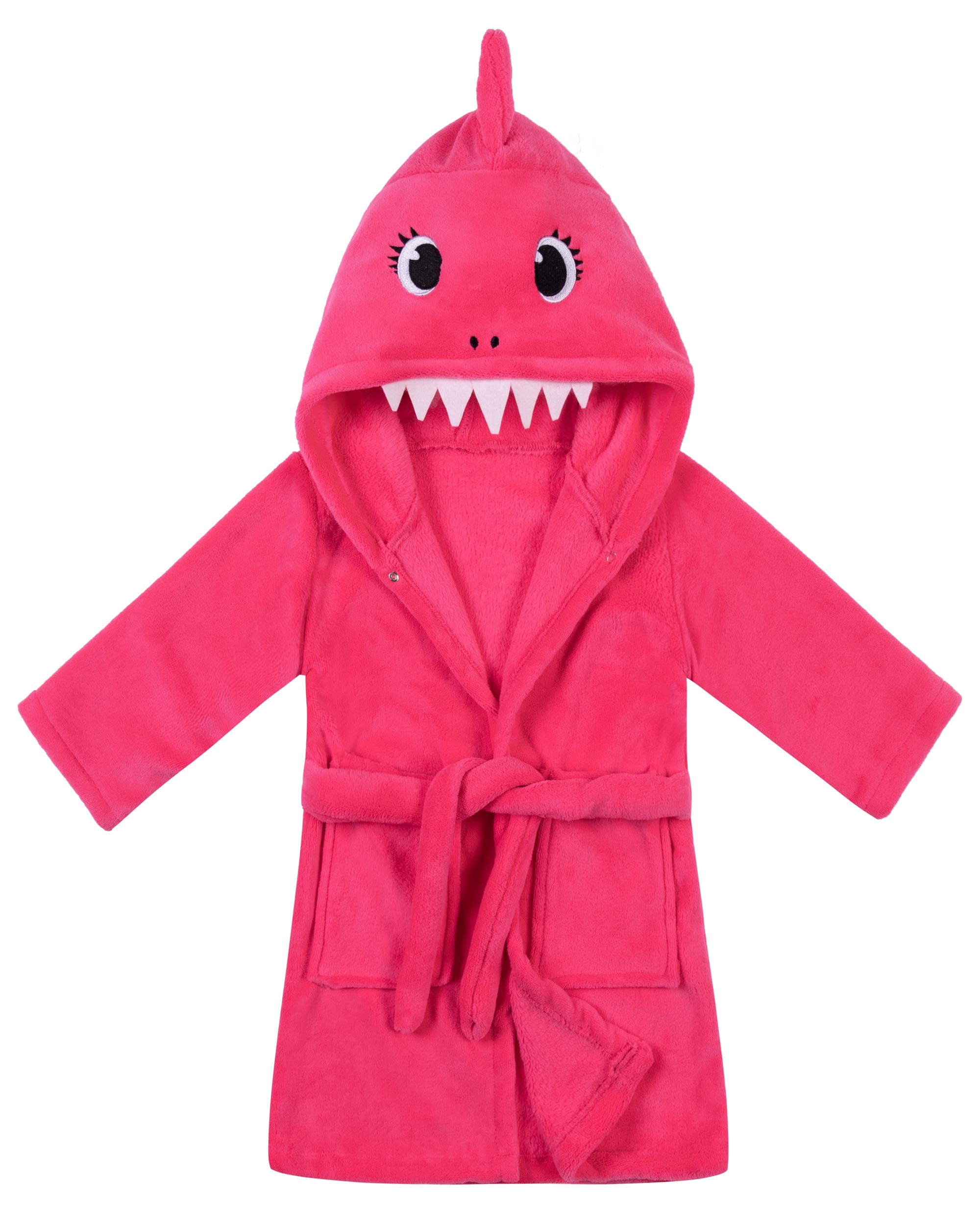 Girl Toddler Robes Boys Girls Bathrobes Cartoon Shark Plush Hooded Bath Towel