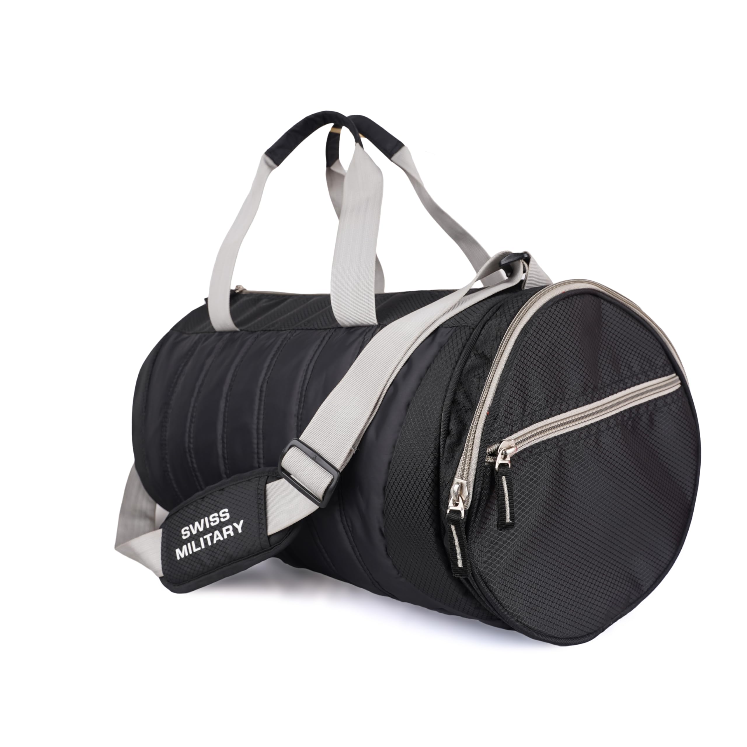 swiss military Duffle Bag for Gym & Travel, 28L Spacious Sports Bag for Men & Women, Adjustable Shoulder Strap, Waterproof Material, Durable Zipper, Multi-Purpose Duffel for Training & Outdoor (BLACK)-picture-56