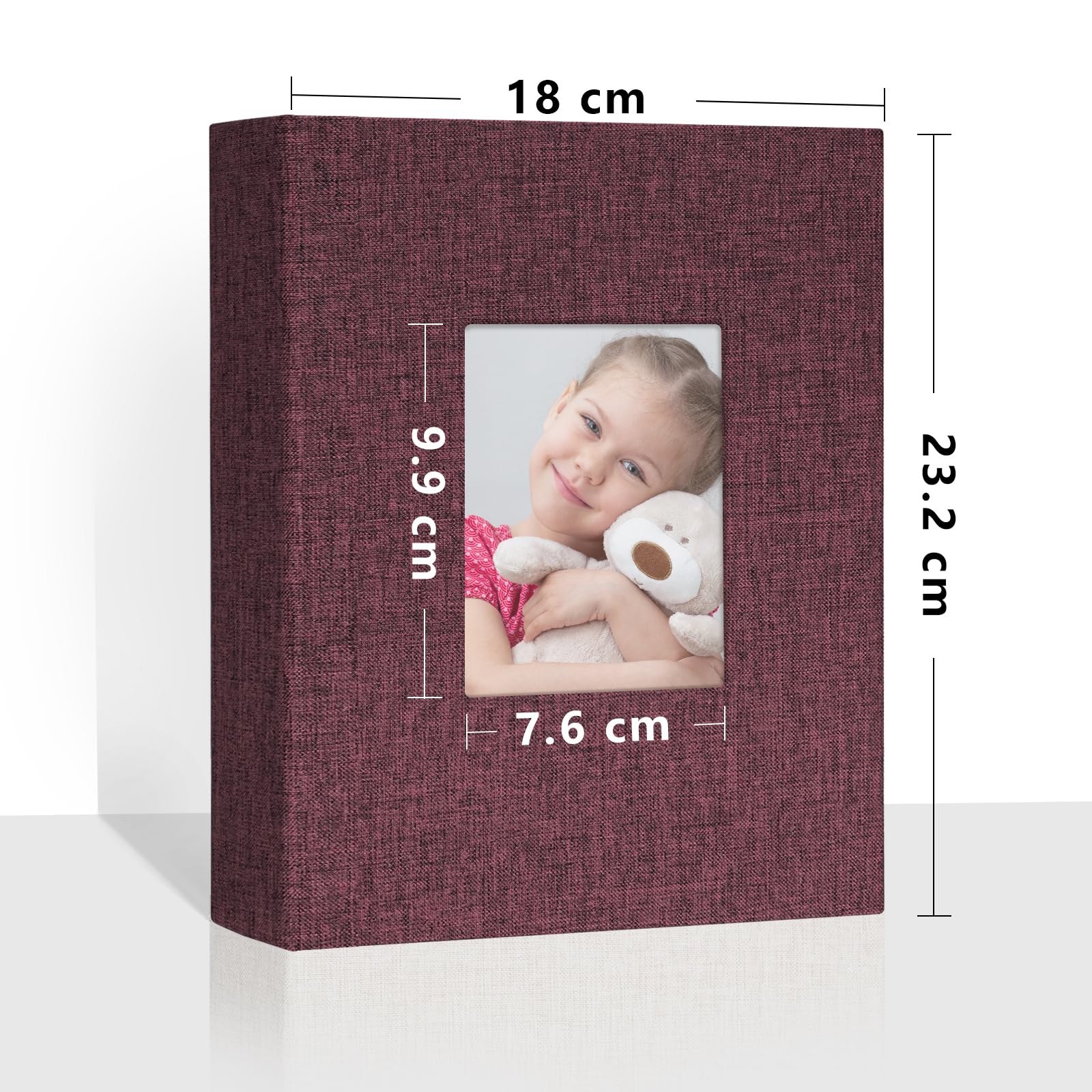 Vienrose Piccole Album Foto 10x15 cm, 2 Confezione Copertina di Lino Mini Album Fotografico, 100 Tasche Tenere 200 Immagini, per Opere d'arte o Cartoline Storage Viola