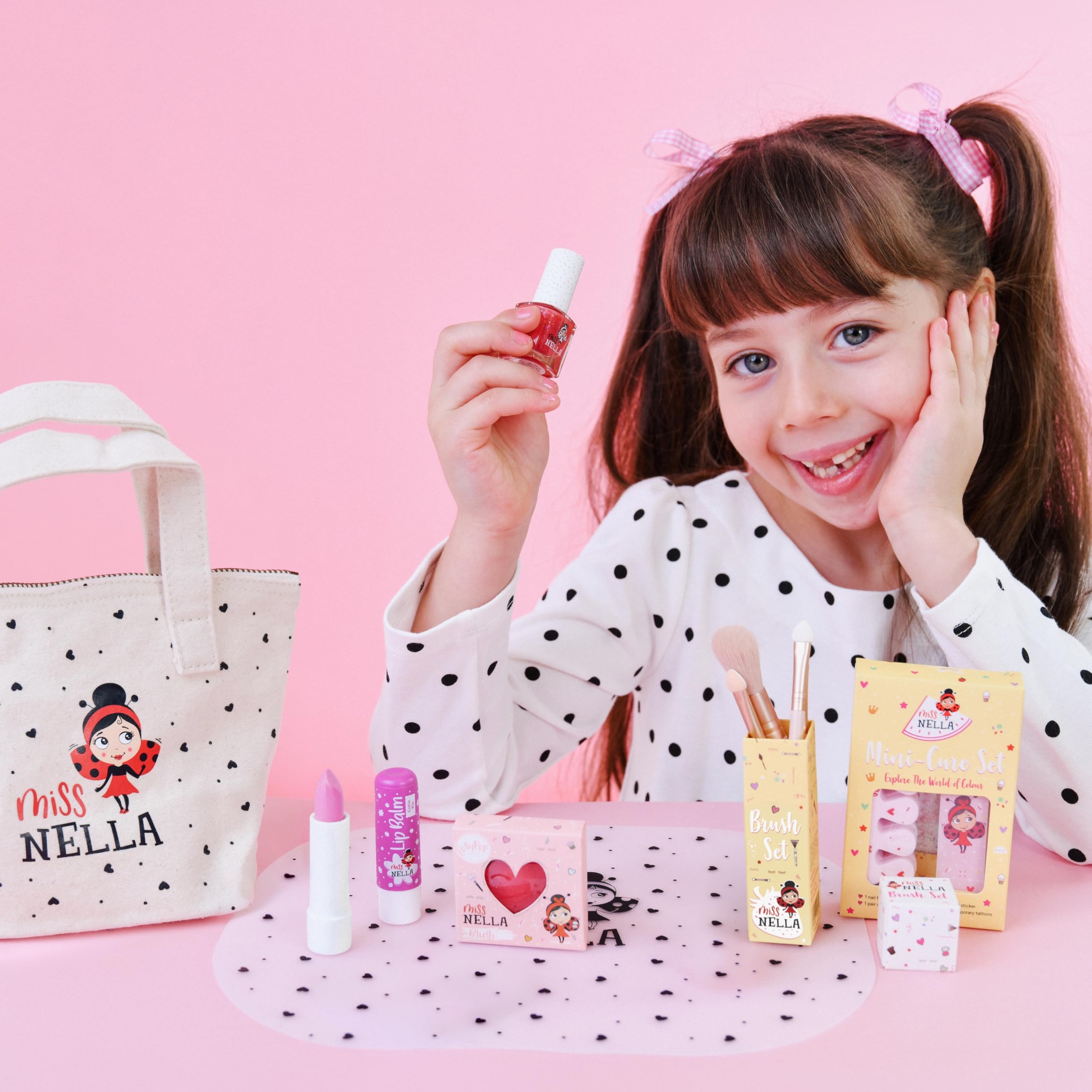 Miss Nella Sonderedition Kinder Make Up und Nagellack Set für kleine Mädchen (Girly Girl, 6, stück)