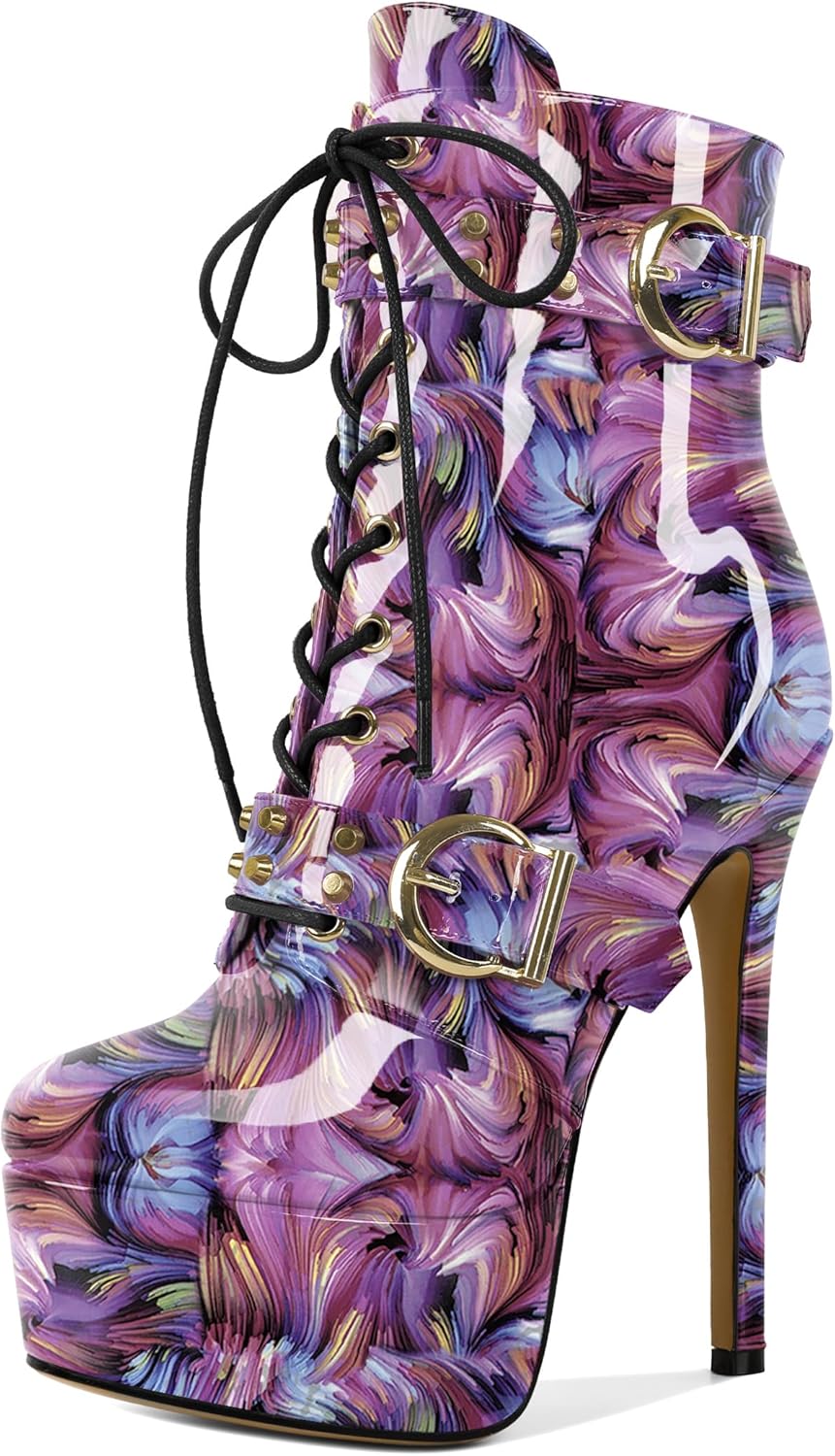 Patent Floral Purple