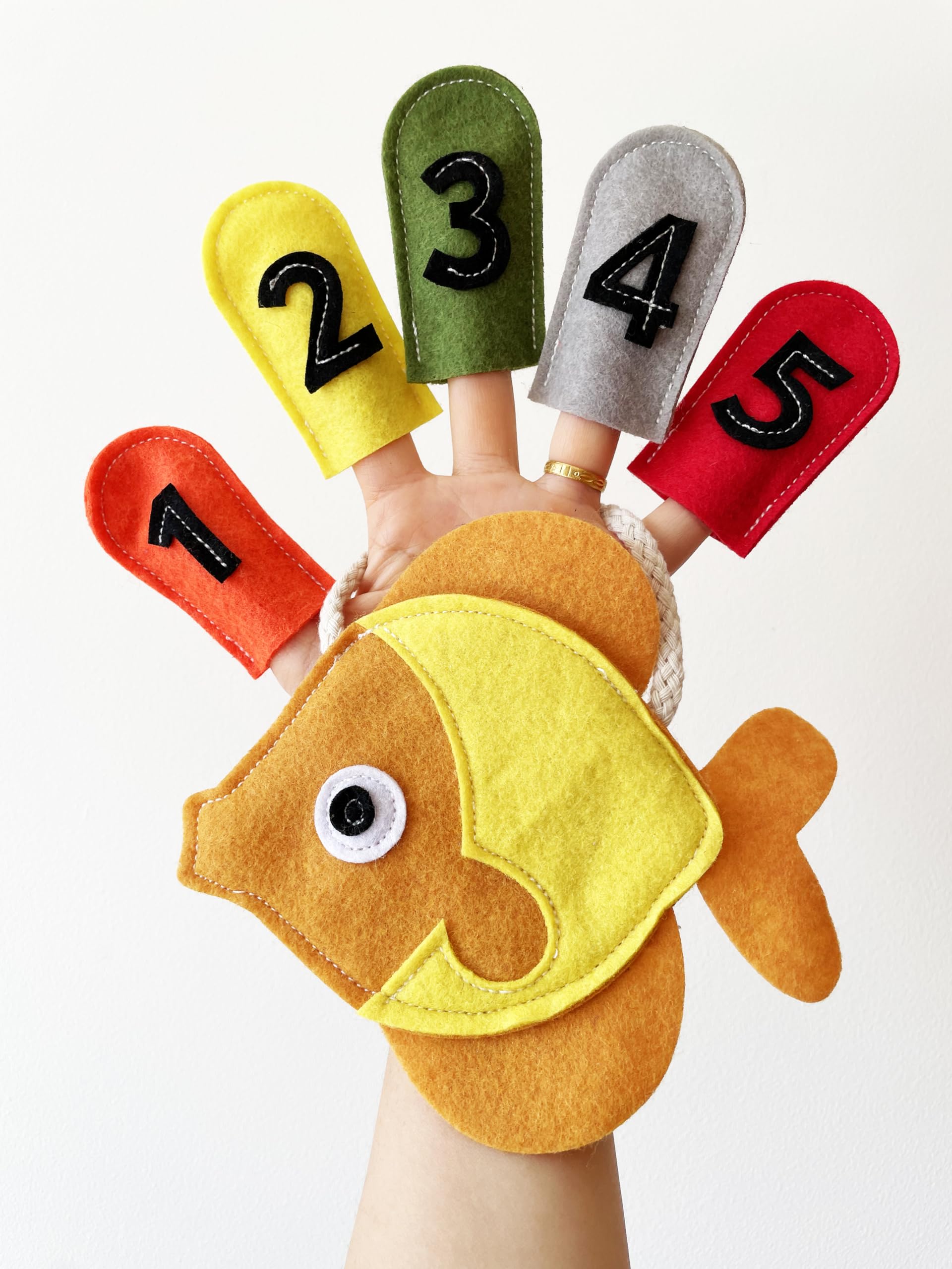 1,2,3,4,5 Once I Caught A Fish Alive! Number Counting Finger Puppet Set for Kids - Image 2