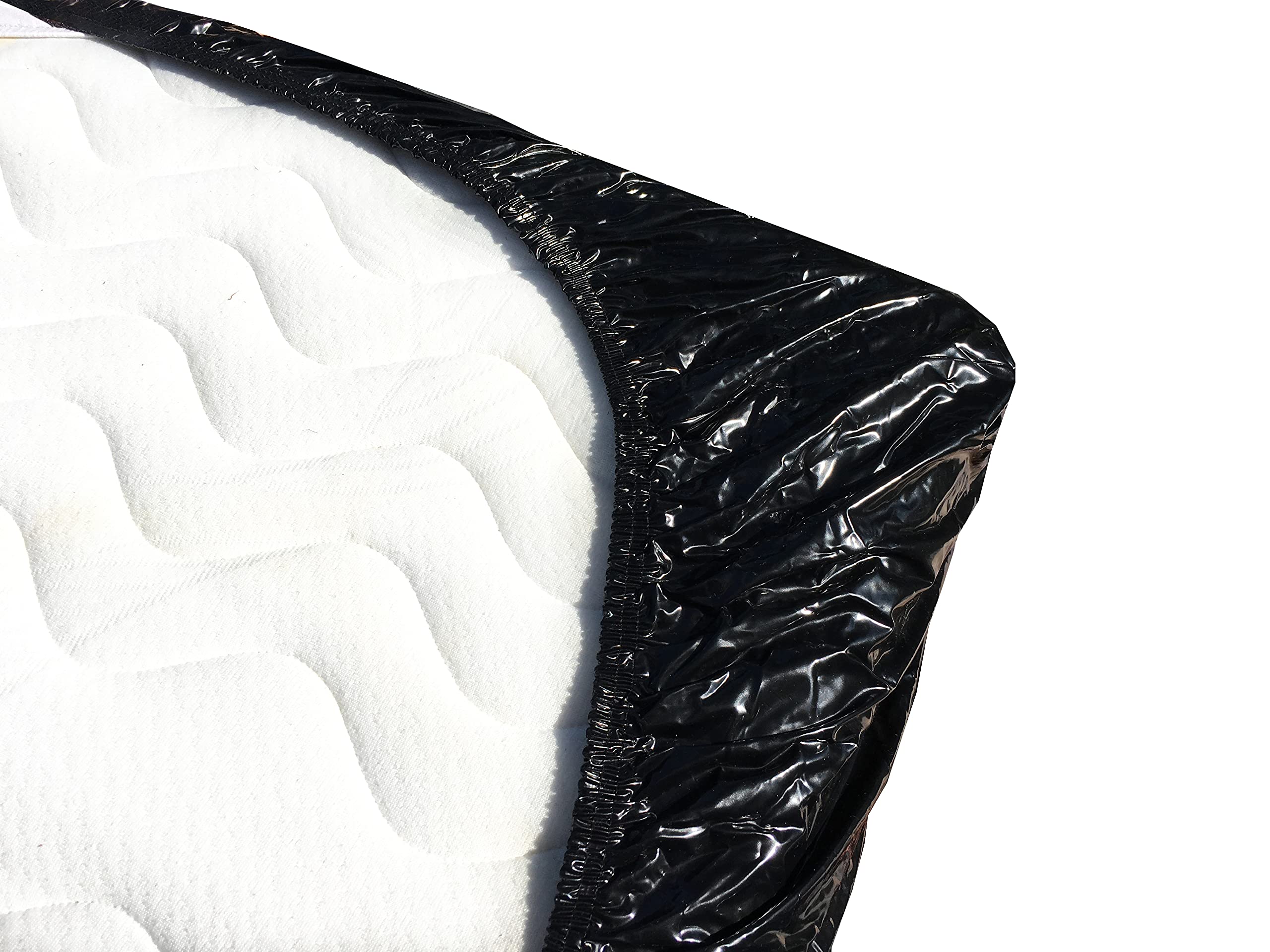 eXODA sábanas Impermeables Negras 220x220 cm sin látex sábanas Ajustadas con Goma para Juegos húmedos fácil de Limpiar y sin olores