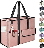 BALEINE Large Utility Tote Bag with Reinforced Bottom & Multi-Pockets - Foldable for Nurses, Travel, Work, Grocery